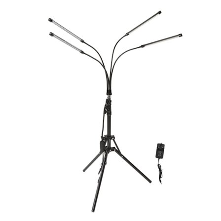 Rød terapi-enhet 660 nm 850 nm infrarød terapilampe med justerbart stativ for smertelindring i kroppen 4 hoder UK-kontakt 100‐240V