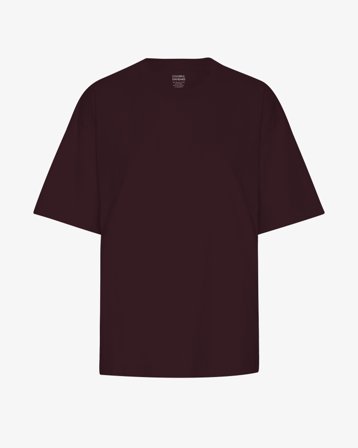 Oversized Organic T-Shirt - Oxblood Red XS