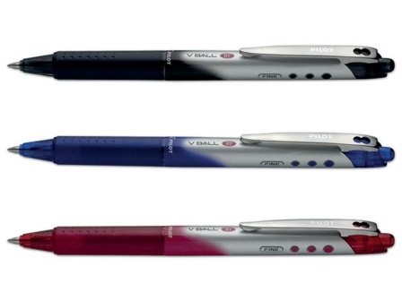 Pilot Bläckkulpenna, V-Ball 05 RT, extra tunn spets på 0,5 mm, svart - Lyreco - Kontorsmaterial - Pennor - Bläckkulpennor