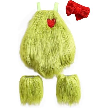 Baby 6-12 måneder Gutt Jente Julantrekk Toddler Nissekostyme Søt Julenisse Cosplay Kles Opp Klær Xmas Rock Bukse Sett
