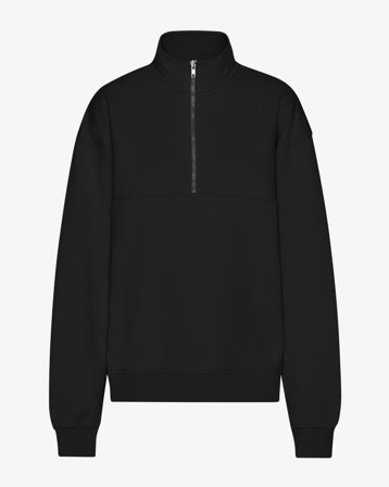 Organic Quarter Zip - Deep Black XS