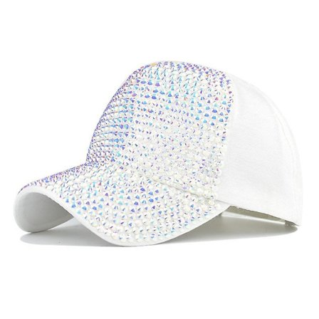 Kvinners blits diamant baseball caps lys tavle caps Hvit