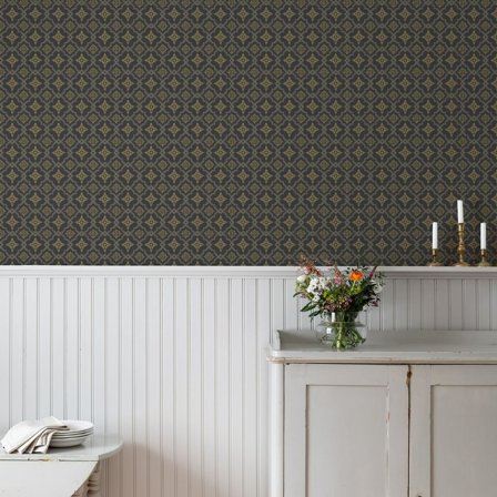 Duro Tapet, Börsjö 691-04 Gammalsvenska QuickUp, L, Svart, Färg & tapeter