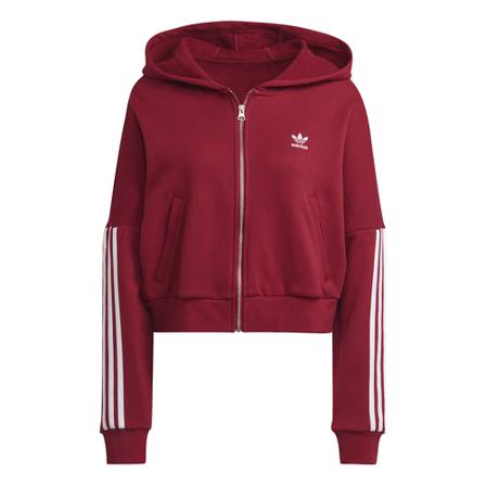 Adidas Originals, Damescapuchon met rits adidas Originals Adicolor Classics Rood, Dames, Maat:M