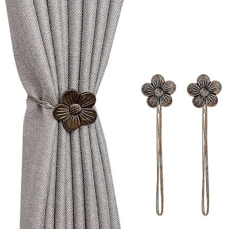 Vintage Magnetisk Gardinbinder, Harpiks Blomst Gardin Holdback