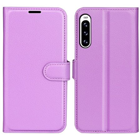 Klassisk Sony Xperia 10 V Flip Etui - Lilla