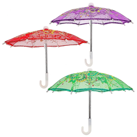 3 stk. Lille Blonde Paraply Kompakt Paraply Blonde Parasol Paraply Brudepige Paraply til Bryllup Brud