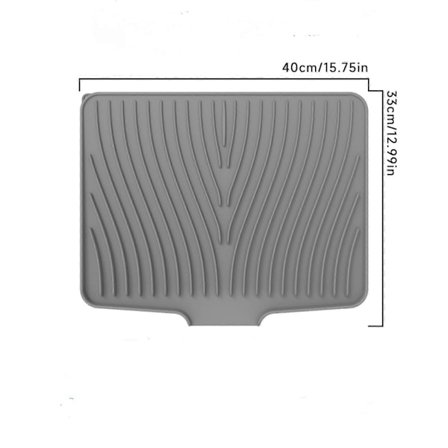 Oppvaskmatte - Tørkematte - Avrenningsmatte - Barmatte - Oppvaskmatte - Silikonmatte med avløp - Kjøkkentilbehør - Avrenningspute -