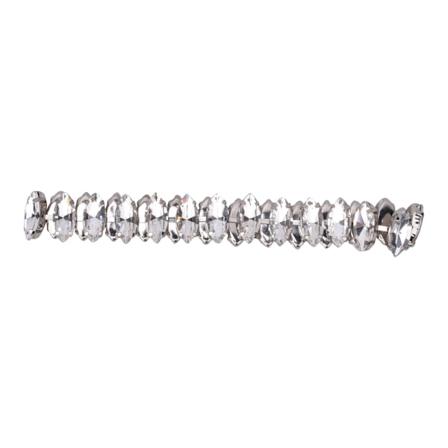 1 Yard (90cm) Kristallglas Sy På Rhinestone Kedja Trimning DIY Kläder Dekoration Vit Rhinestone