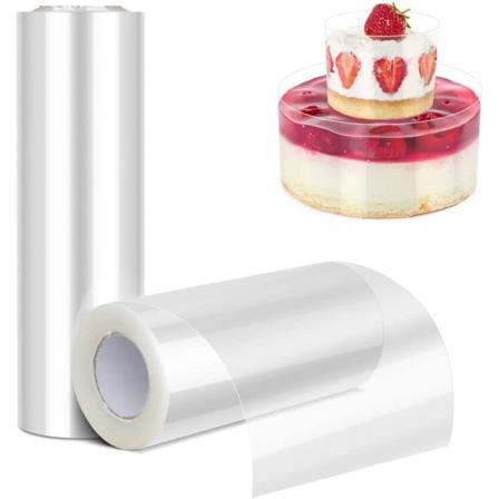 2 Ruller Moussekake Omgirrende Bakeri Dessert Transparent Omgirrende, 10cm*10m