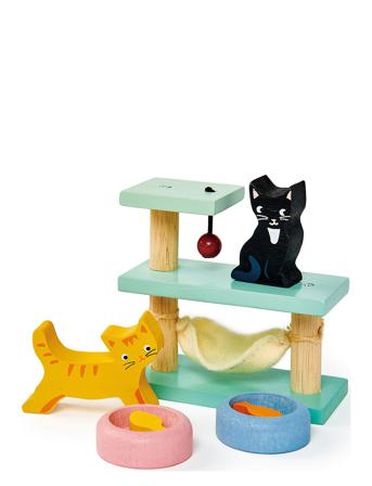 Pet Cats Set Toys Playsets & Action Figures Play Sets Multi/mønstret Tender Leaf*Betinget Tilbud