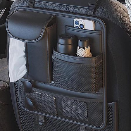 Bil Organizer Bagagerum, Bil Organizer, Bilsæde Organizer, Multifunktionel Bilsæde Opbevaringsboks, Rummelig Bilsæde Organizer til Væsentlige Ting