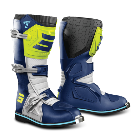 Stivali Cross Shot Race 2 Blu-Giallo Neon 49