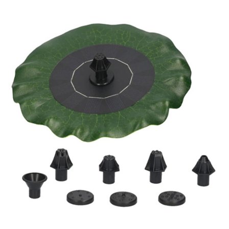 Solcellsfontän Lotus Blad Pump Panel Pool Akvarium Flytande Trädgård