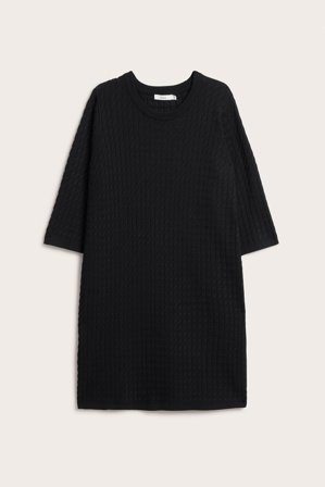 Kappahl | Kabelstrikket kjole | Svart