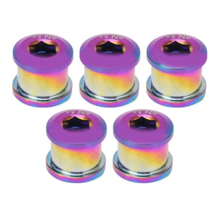 5 kpl 6,5 mm:n pyörän yksiketjuinen ruuvi titaaniseoksesta ruostesuojattu pyöräilyketjun pyörän pultit pienelle pyörälle Värikäs