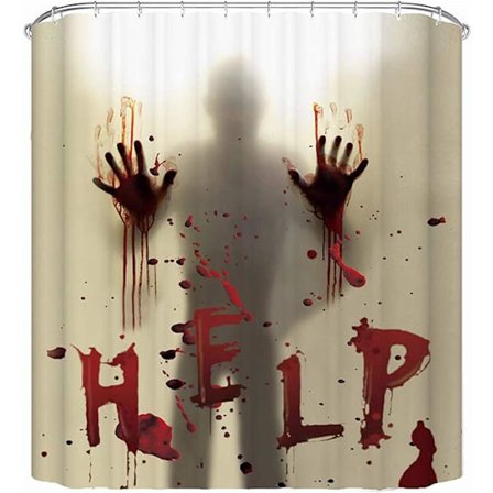 71 tommer x 71 tommer Halloween dusjforheng fôr vindusgardiner