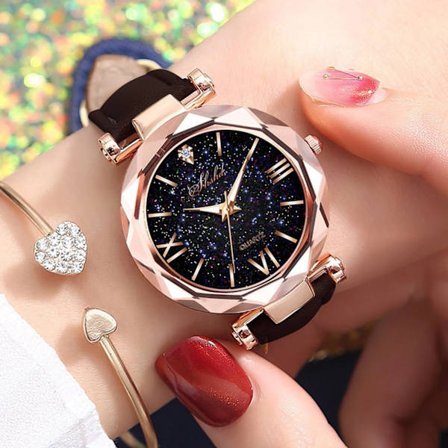 Lyxig Bakgrundsbelyst Klocka För Kvinnor 2022 Diamantbesatt Självlysande Retro Damklocka Läderarmband Relogio Montre Femme