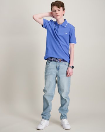 BOSS SHORT SLEEVE POLO Niebieski Koszulki polo Chłopiec - Kids Brand Store