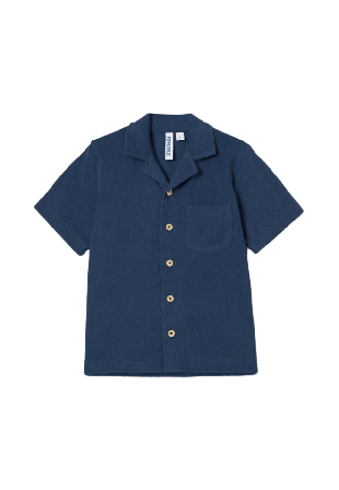 RIKIKI Kortärmad skjorta i frotté MALLIS Skjortor & blusar Blå 122/128