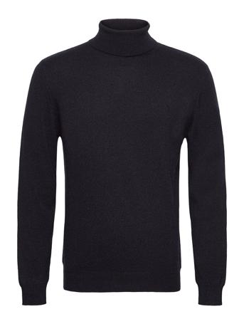 Man Turtleneck Navy Davida Cashmere