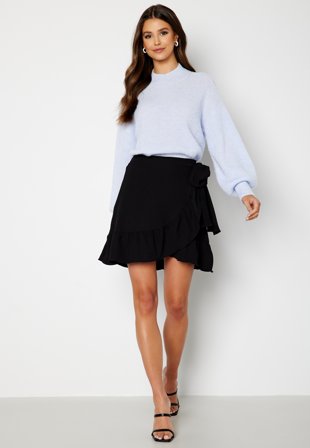 VERO MODA Cita Bobble Wrap Skirt Black Klær