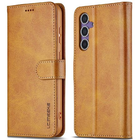 LC.IMEEKE Lompakkokotelo Samsung Galaxy S25 Plus Cognac