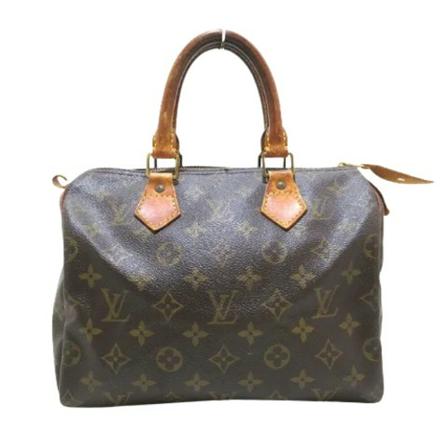 Louis Vuitton Vintage, Pre-owned Speedy 25 Monogram Handbag Bruin, Dames, Maat:ONE Size,leather