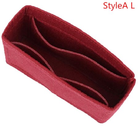 1:a Kvinnor Insert Bag Filt Tyg Handväska Organizer Bag Black StyleB S