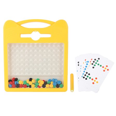 Magneettinen piirustustaulu, muovinen, opettavainen, kissan muotoinen magneettinen pistetaidetyökalu lapsille