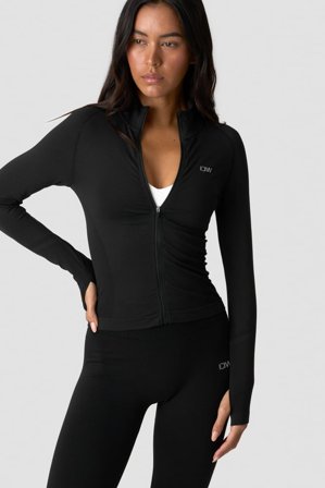 ICANIWILL - Define Seamless Zip Long sleeve Black - Oberteile - Damen - ICIW