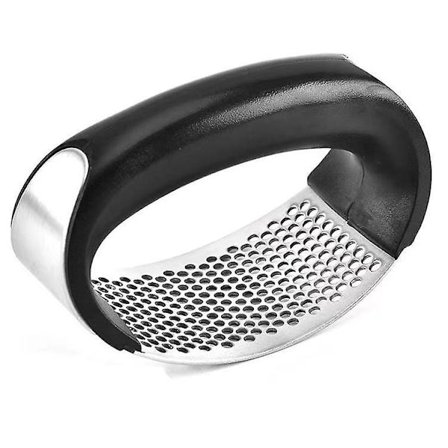 Valkosipulipainike Kallistuva Ruostumattomasta Teräksestä Valmistettu Valkosipulimylly Valkosipuli murskain Valkosipulihakkuri Kuorimaveitsellä Ja 