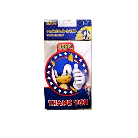 Sonic The Hedgehog Tackkort (6-pack) One Size Vit/Blå