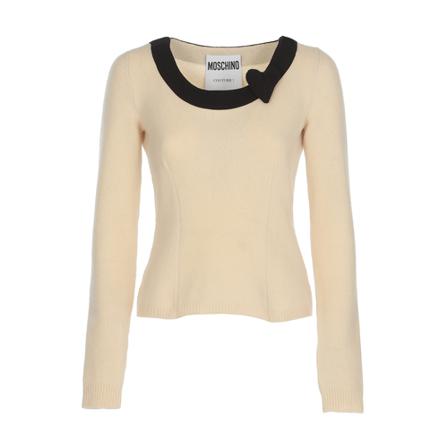 Moschino Round-neck Strik inbo, Dame