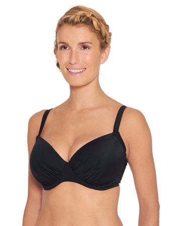 Wiki Balconette Bikini Top - Black - E x 70