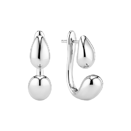 Sif Jakobs Jewellery Goccia Due Pianura Grande Earrings Örhängen Dam Silver LARGE