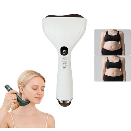 Lymfdränage Massager – Gua Sha Bian Sten Massageverktyg Mot Celluliter Med 9 Värme- Och Vibrationsnivåer För Helkroppsskulptering