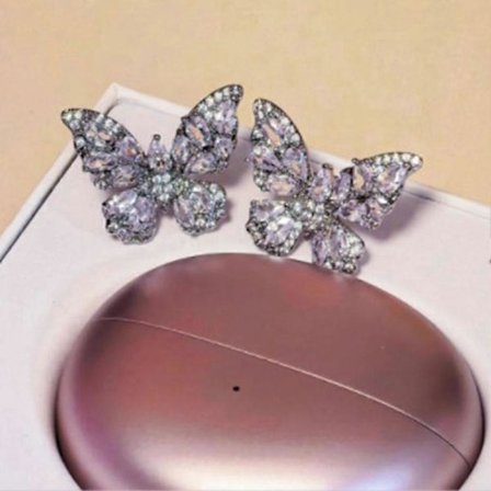 Rhinestone för Clip on Earbuds Open Ear, Zirkonia Dekorativt Hörlurstillbehör