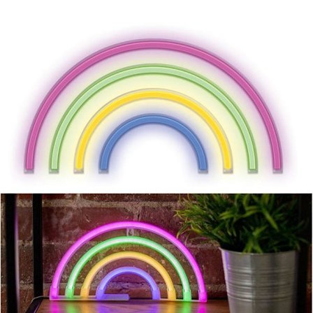 Neon LED RAINBOW Batteri + USB FOREVER Light