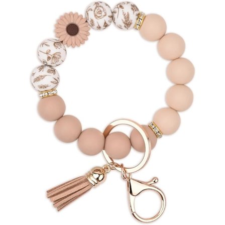 Silikone Perlearmbånd Nøglering Armbånd Sødt Bilnøgleholder til Kvinder Piger