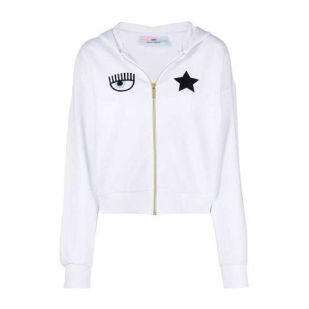 Chiara Ferragni Collection, sweatshirt Biały, Kobieta, Rozmiar: M