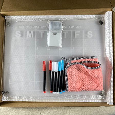 Set med 2 magnetiska kylskåpskalendrar 30x40cm Transparent raderbar B