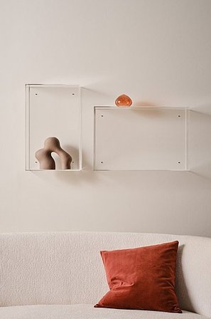 Jotex - Wandcompartiment 2-pak Transparant Transparant - CHELSEA - Koop Opbergers bij Jotex
