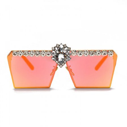 Fashion Polygon Big Frame Diamond Sunglasses Unisex Borderle