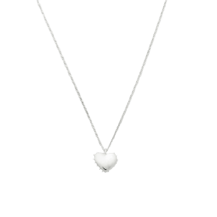 Syster P True Love Spike Heart Necklace Silver Halsband Dam ONESIZE
