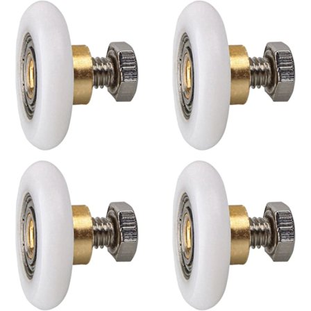 Brusekabineruller, rullehjul til brusekabine, glidende ruller, dørudskiftningshjul til rulle 4 stk. (20 mm)