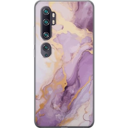 Yhteensopiva Puhelinkuori Xiaomi Mi Note 10 Marmori Violetti Kulta