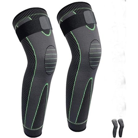 Kompressions Knæbeskytter Sæt med 4 Benærmer Grøn Orange Størrelse L til Mænd Kvinder Basketball Cykling Arthritis Støtte Kompatibel med Sport