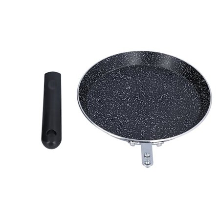 Non-stick pande med flad bund - 6 tommer Medical Stone stegepande til induktionsplader