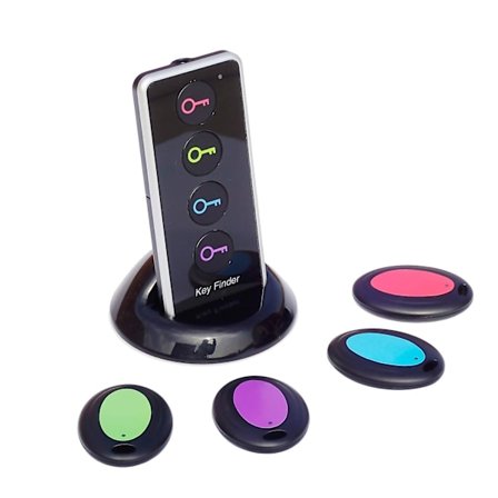 Nøglefinder, 80db Rf-artikel lokalisator med 131ft arbejdsområde og LED-lommelygtefunktion, trådløs tracker med 1 sender